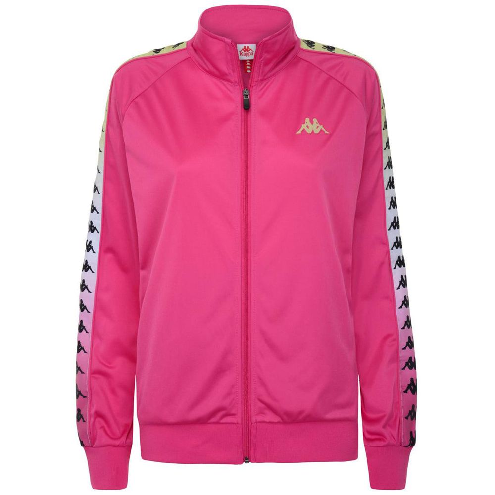 Women Kappa 222 Banda Wanniston Degrade Jacket Pink | 562813-XTL