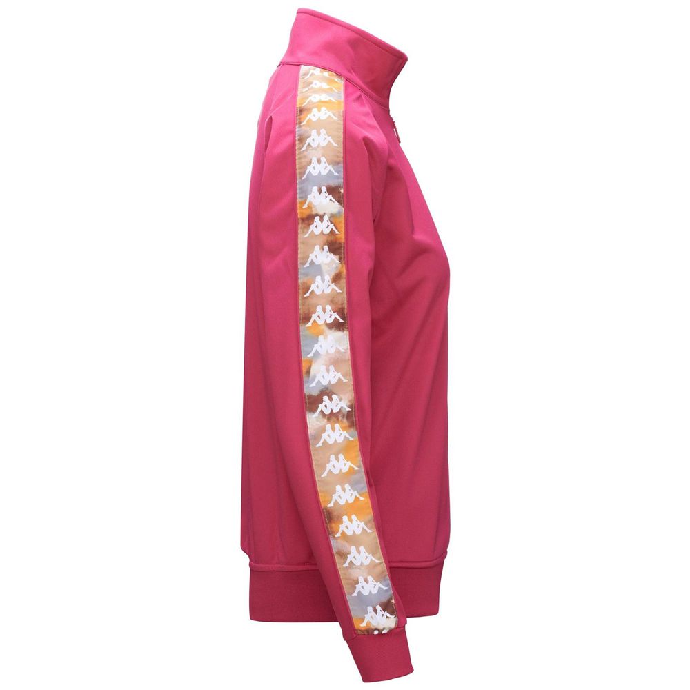 Women Kappa 222 Banda Wanniston Graphiktape Jacket Pink | 690528-HSU