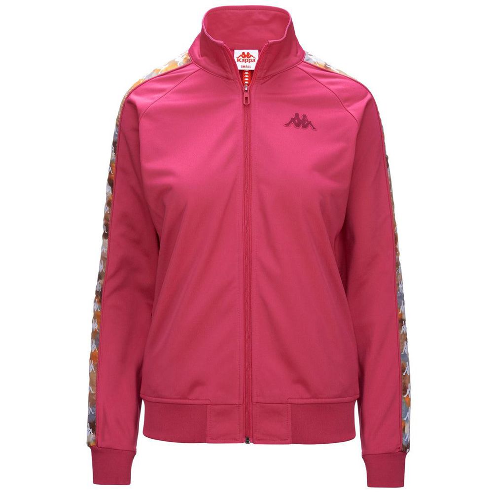 Women Kappa 222 Banda Wanniston Graphiktape Jacket Pink | 690528-HSU