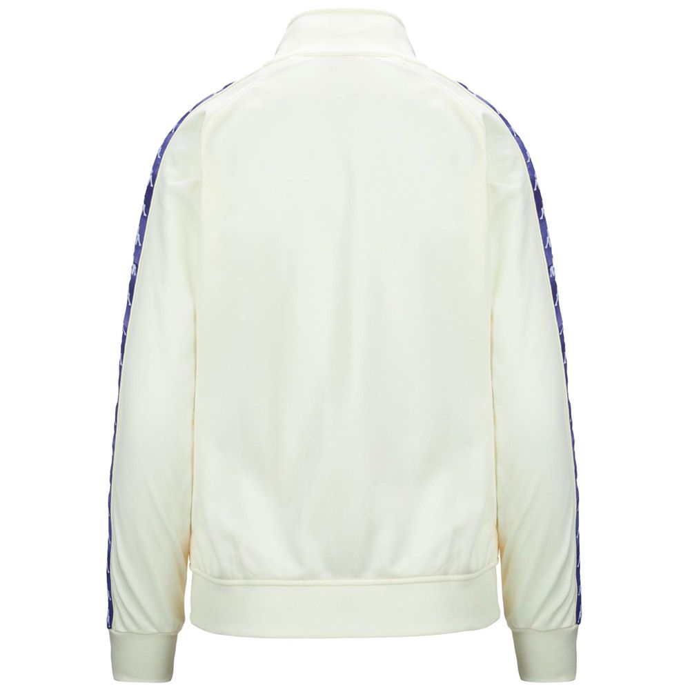 Women Kappa 222 Banda Wanniston Graphiktape Jacket White | 915730-PJU