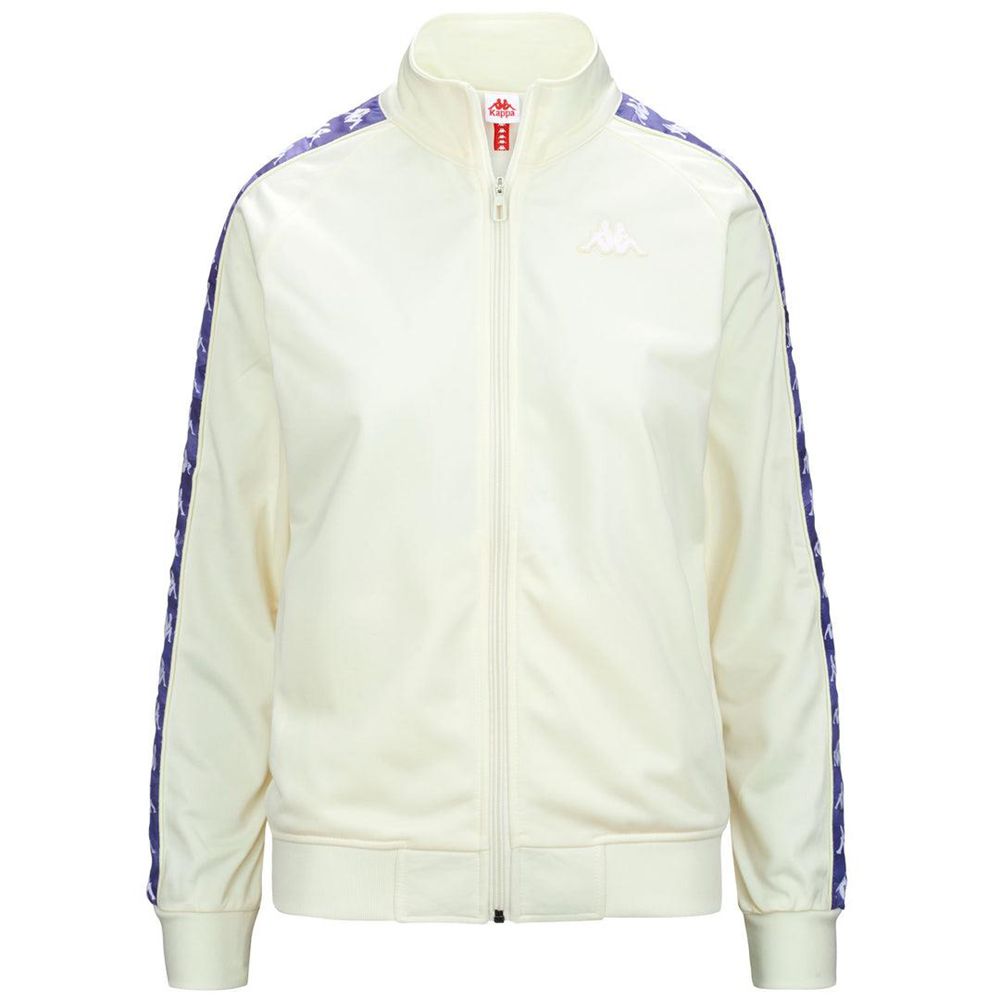 Women Kappa 222 Banda Wanniston Graphiktape Jacket White | 915730-PJU