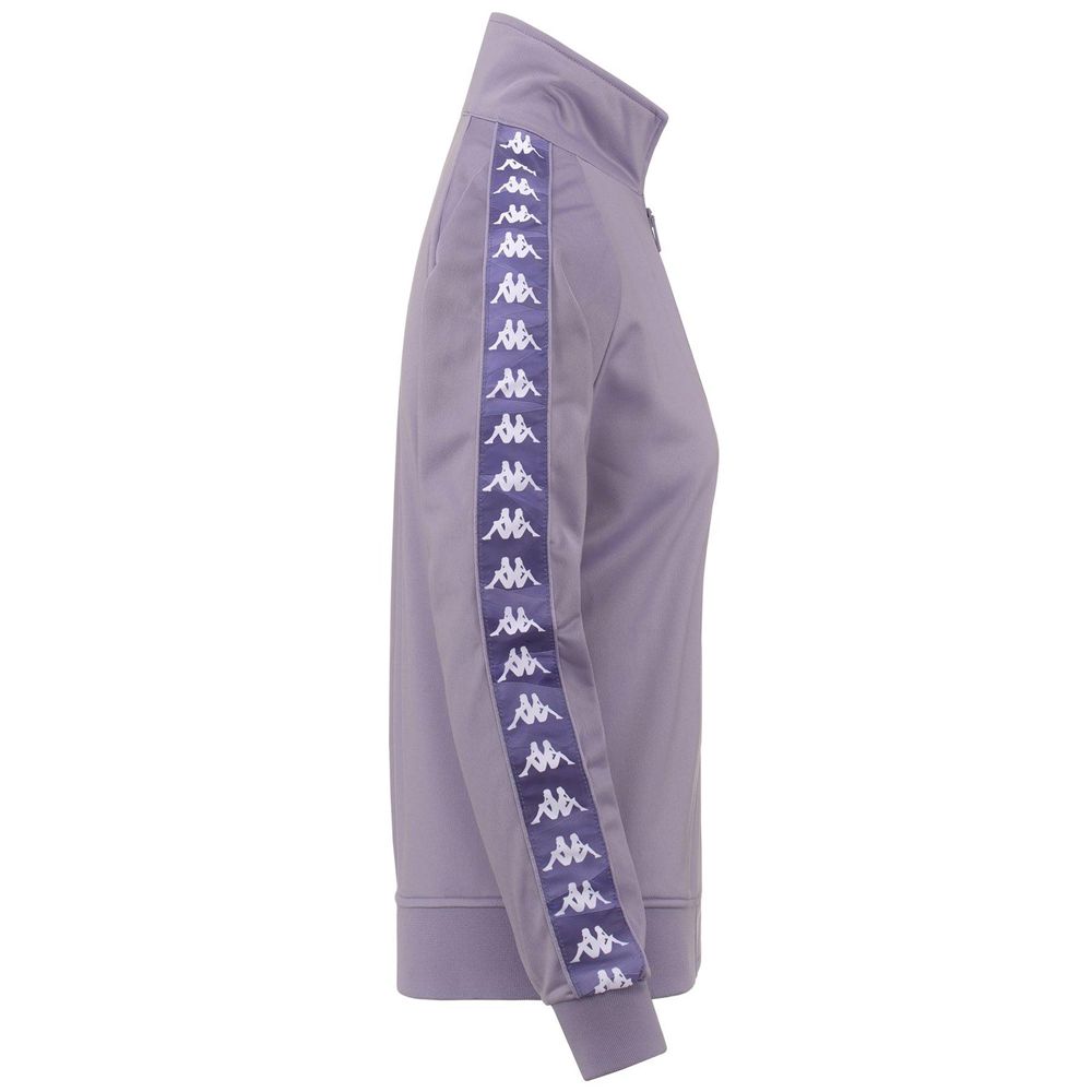 Women Kappa 222 Banda Wanniston Graphiktape Jacket Purple | 328419-SCT