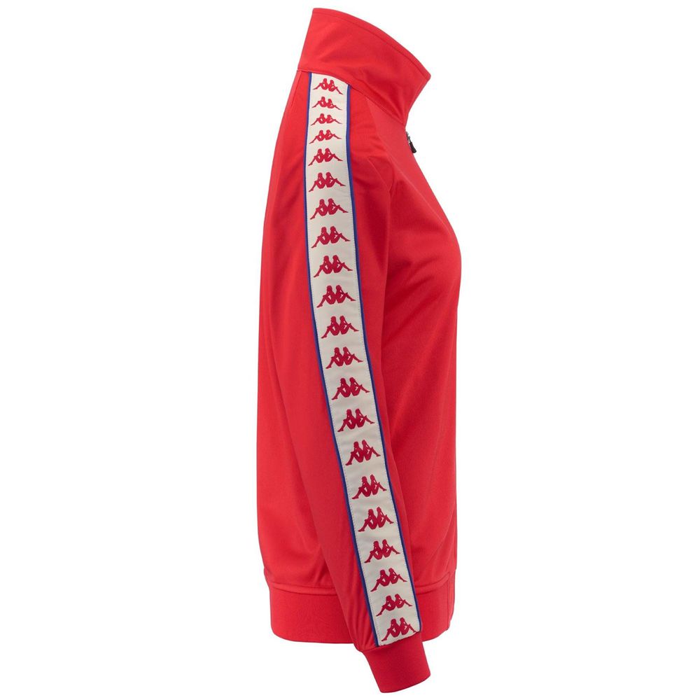 Women Kappa 222 Banda Wanniston Slim Jacket Red | 915748-KCO