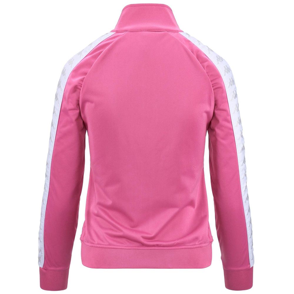 Women Kappa 222 Banda Wanniston Slim Jacket Pink | 596471-DSH