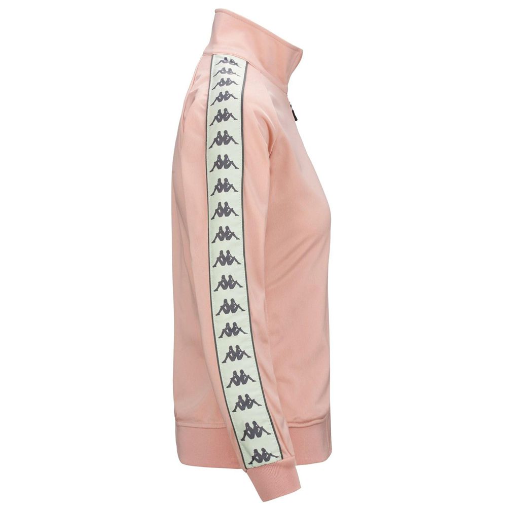 Women Kappa 222 Banda Wanniston Slim Jacket Pink | 198024-KEA