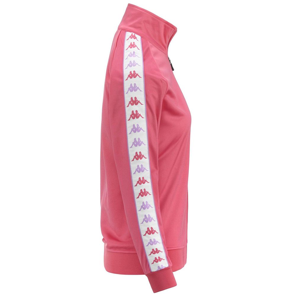 Women Kappa 222 Banda Wannistoni Slim Jacket Pink | 461308-UJI