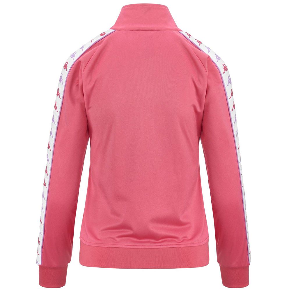 Women Kappa 222 Banda Wannistoni Slim Jacket Pink | 461308-UJI