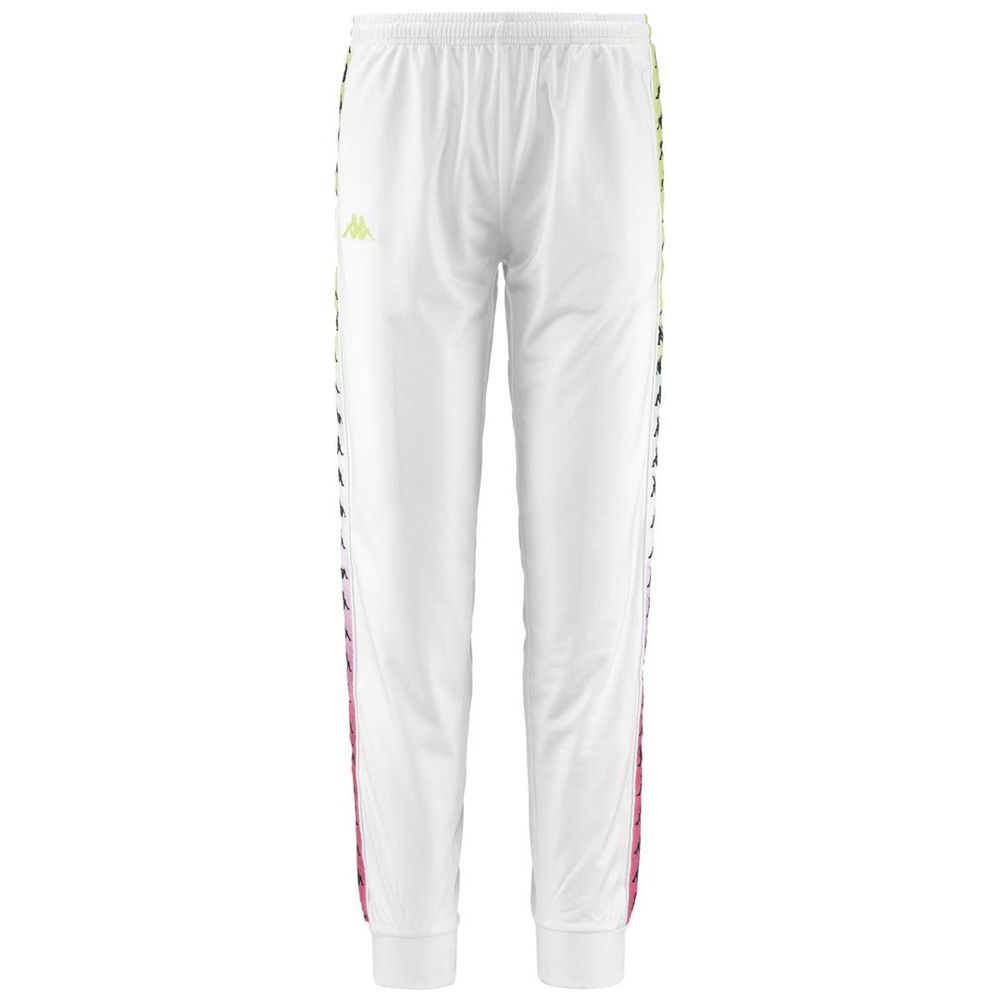 Women Kappa 222 Banda Wrastoria Degrade Pants White | 932471-VFQ