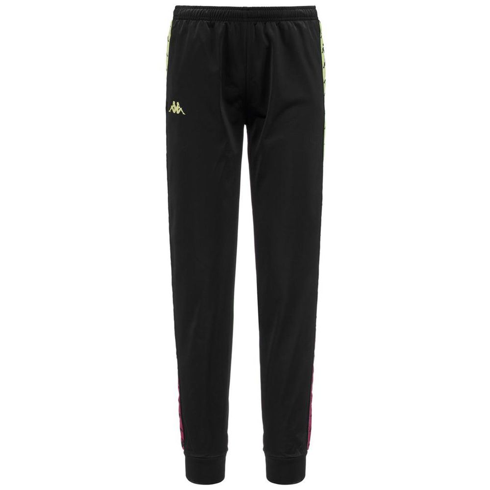 Women Kappa 222 Banda Wrastoria Degrade Pants Black | 431967-RKB