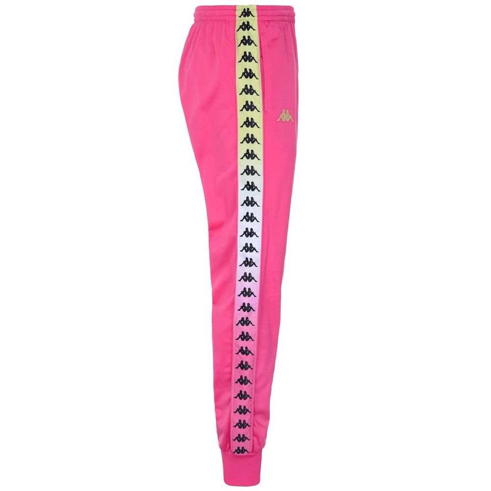 Women Kappa 222 Banda Wrastoria Degrade Pants Pink | 302186-RPU