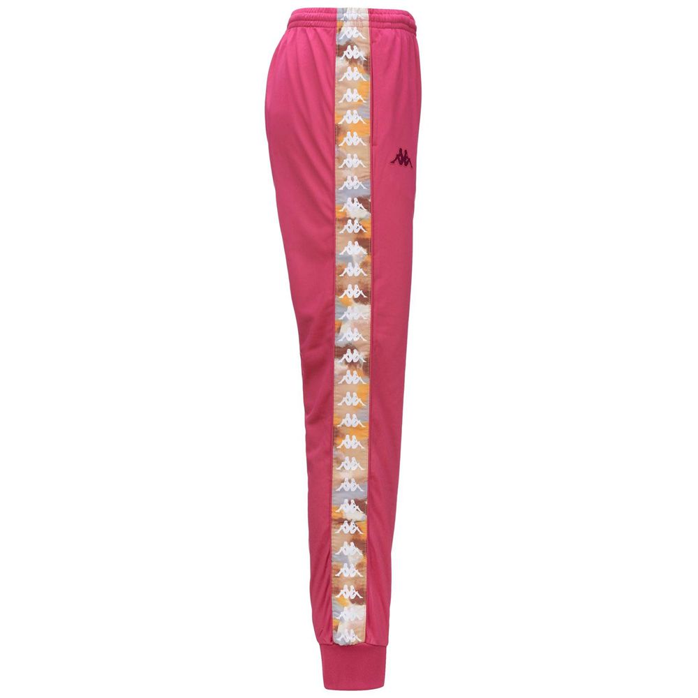 Women Kappa 222 Banda Wrastoria Graphiktape Pants Pink | 589134-KCX