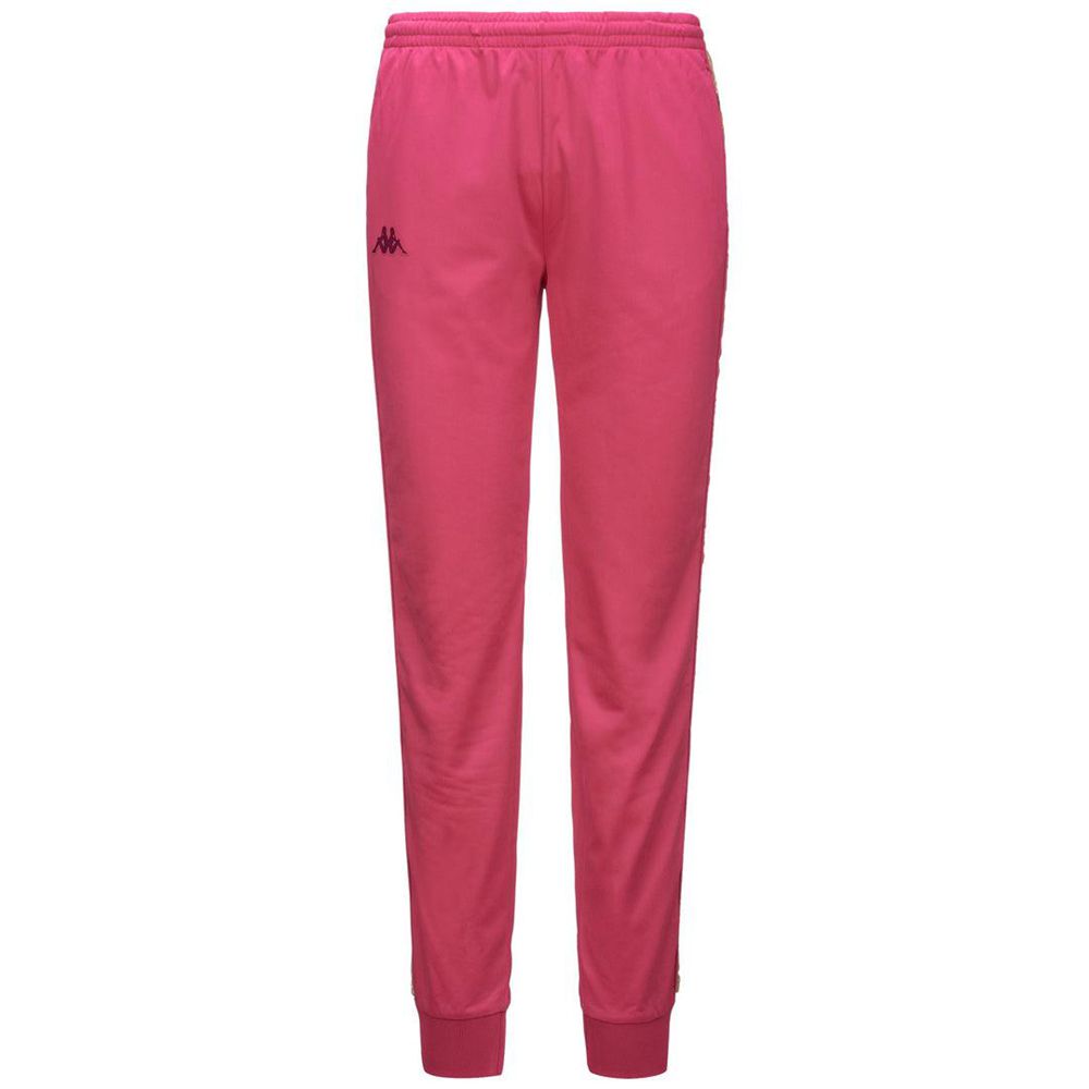 Women Kappa 222 Banda Wrastoria Graphiktape Pants Pink | 589134-KCX