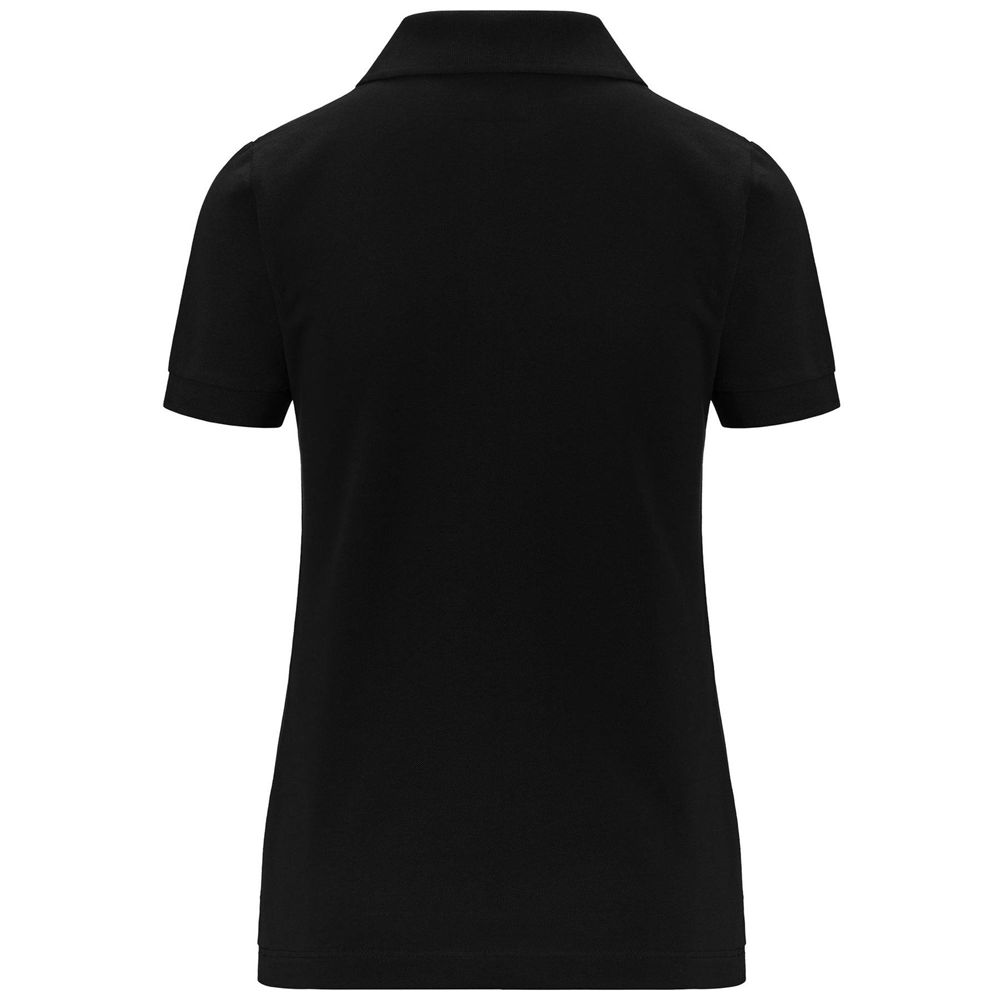 Women Kappa 4 Training Polo Wss Slim Polo Shirt Black | 872395-OVX