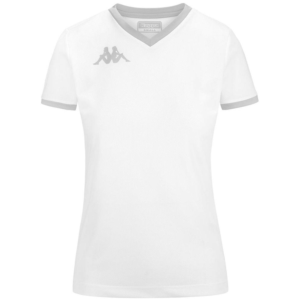 Women Kappa 4 Volley Gavelia Jersey White | 147089-QUR