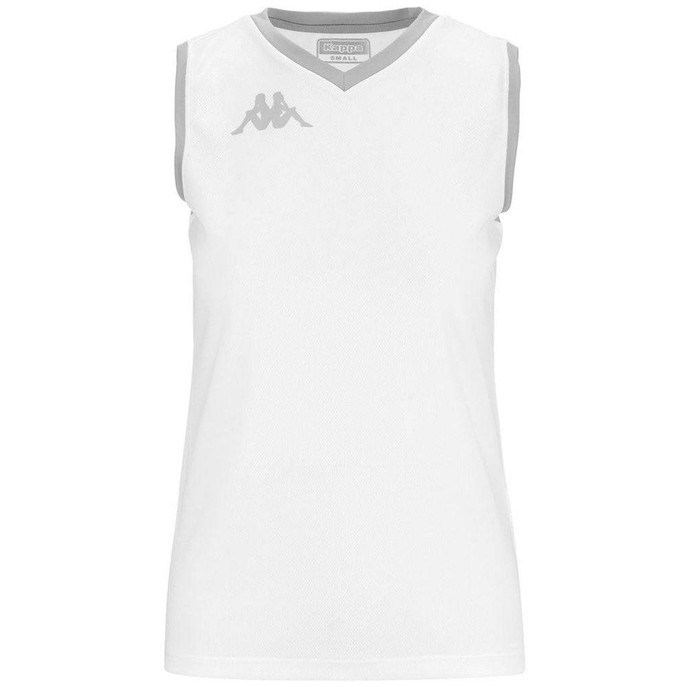 Women Kappa 4 Volley Giella Jersey White | 953086-FYE