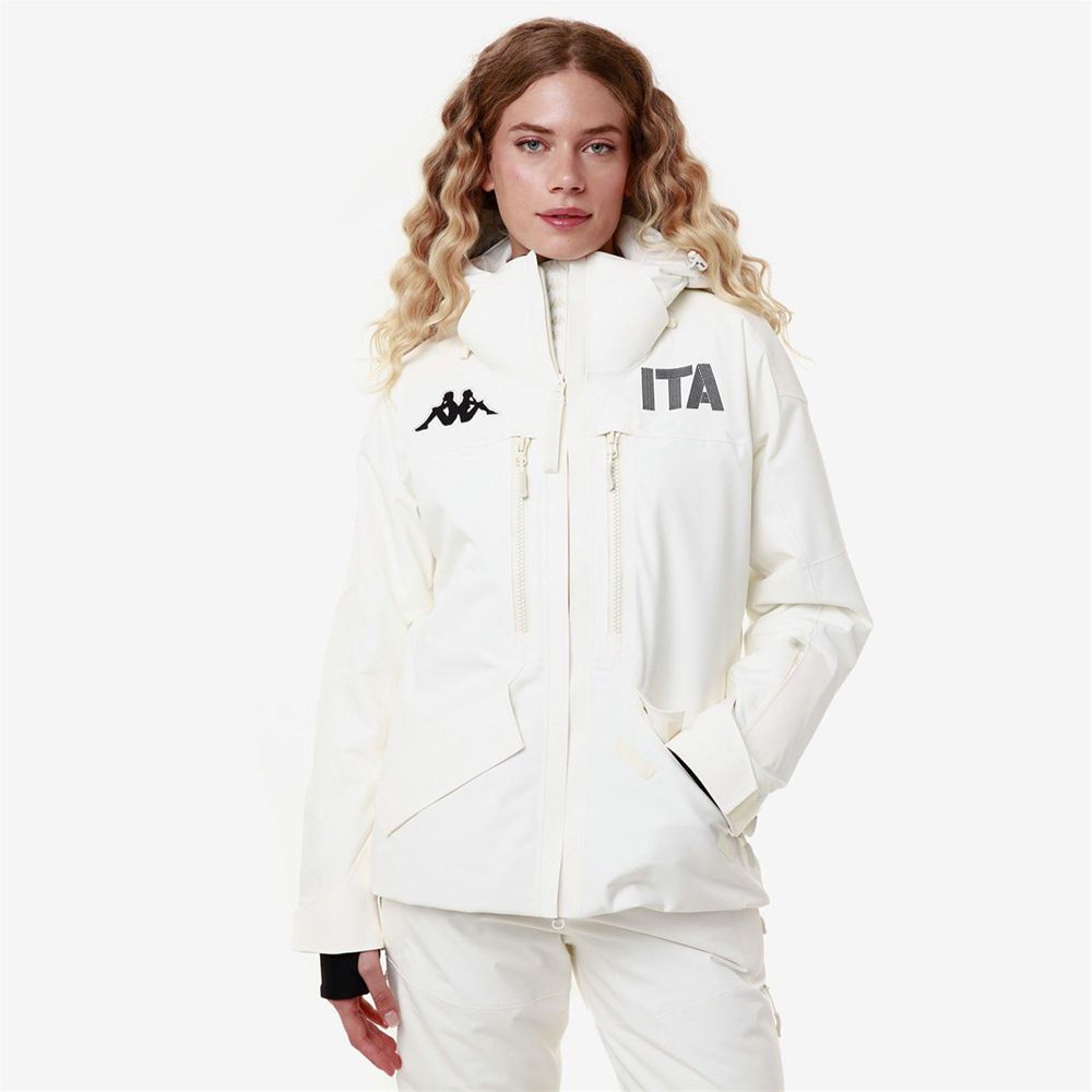 Women Kappa 6 Cento 604f Ita Jacket White | 230617-VCR