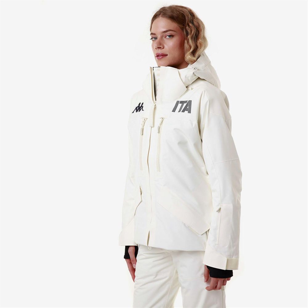 Women Kappa 6 Cento 604f Ita Jacket White | 230617-VCR