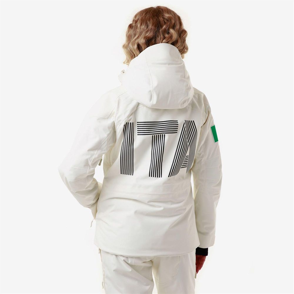 Women Kappa 6 Cento 604f Ita Jacket White | 230617-VCR