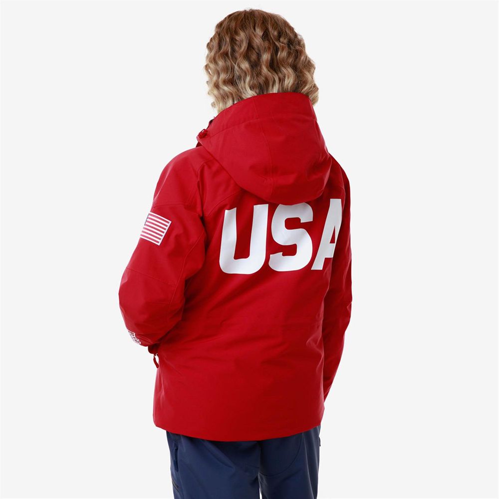 Women Kappa 6 Cento 604f Us Jacket Red | 607851-RNH