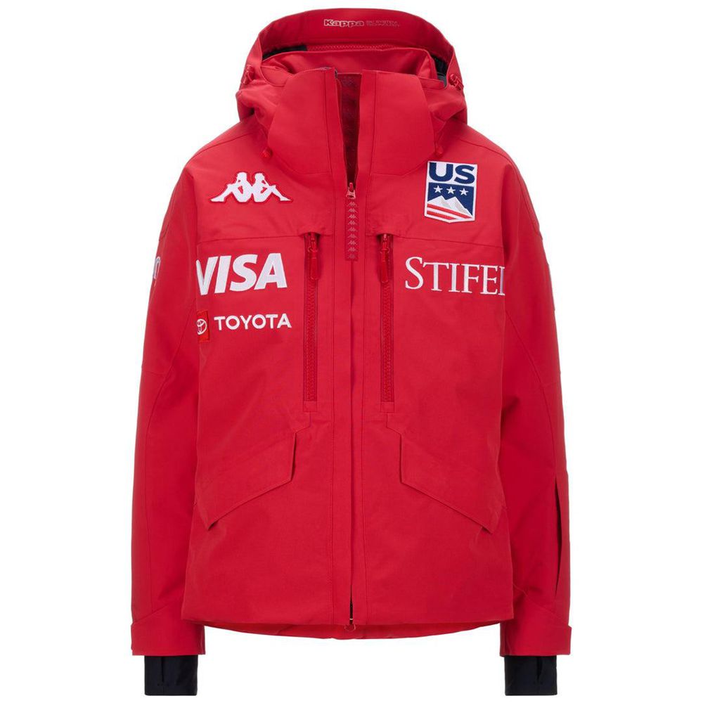 Women Kappa 6 Cento 604f Us Jacket Red | 607851-RNH