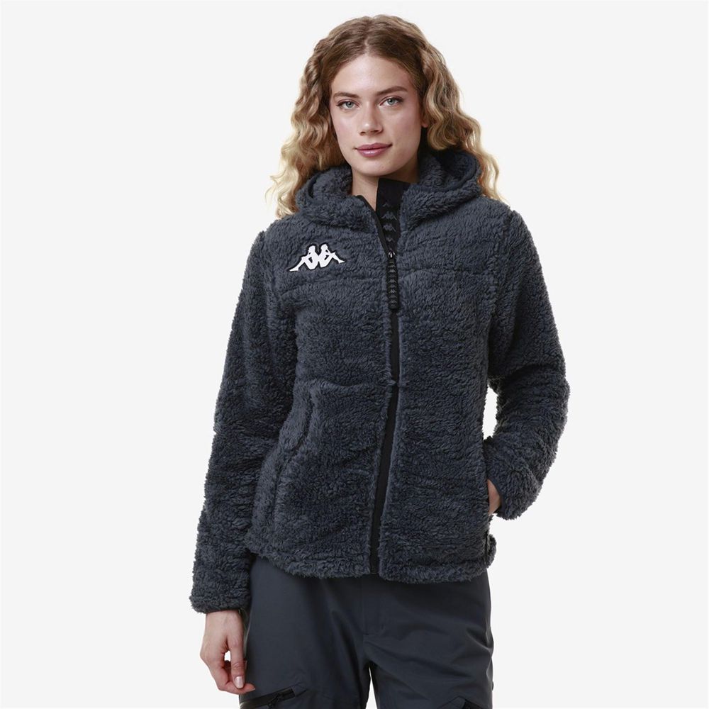 Women Kappa 6 Cento 645s Hoodie Grey | 012658-ZPK