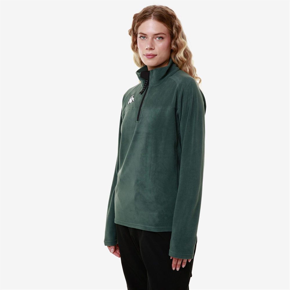 Women Kappa 6 Cento 687b Sweater Green | 217089-JQL