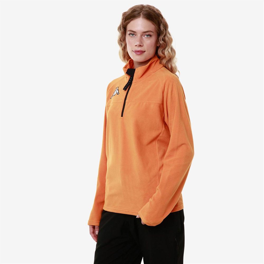 Women Kappa 6 Cento 687b Sweater Orange | 143670-LMR