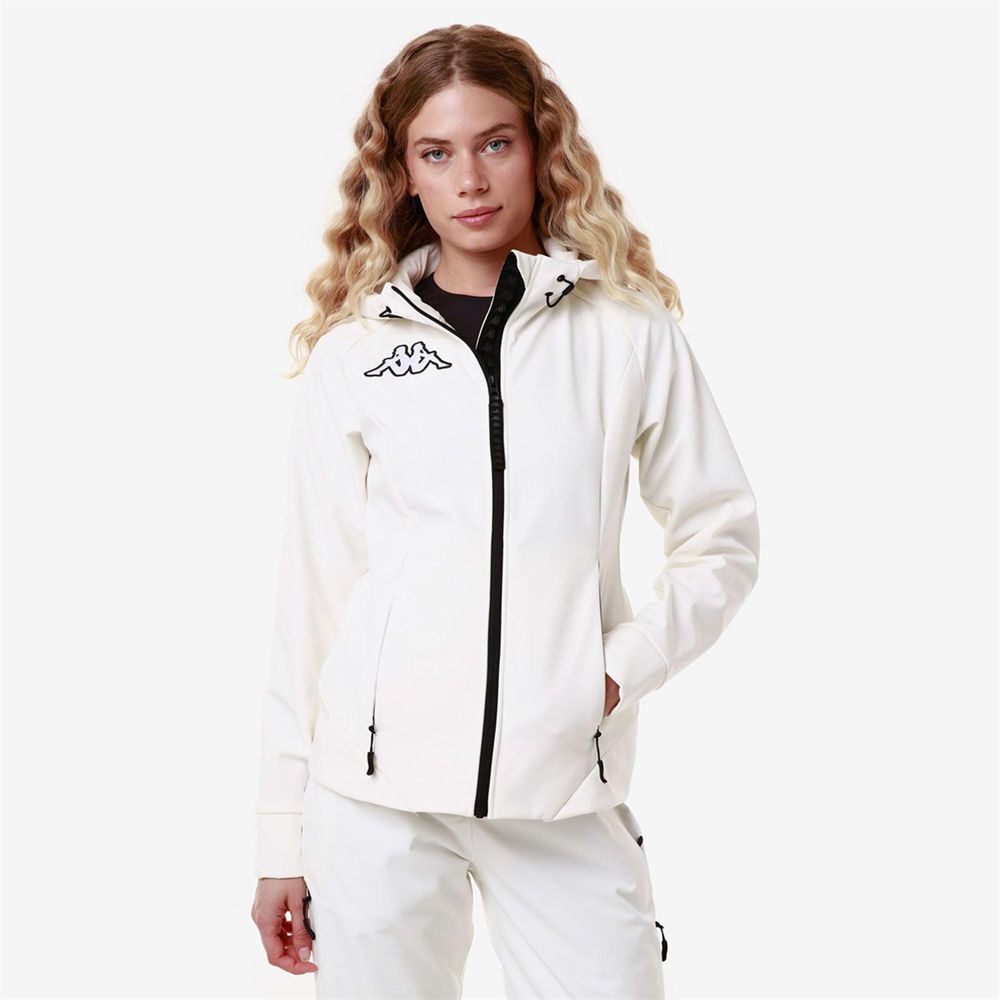 Women Kappa 6 Cento 688j Hoodie White | 780624-NYR