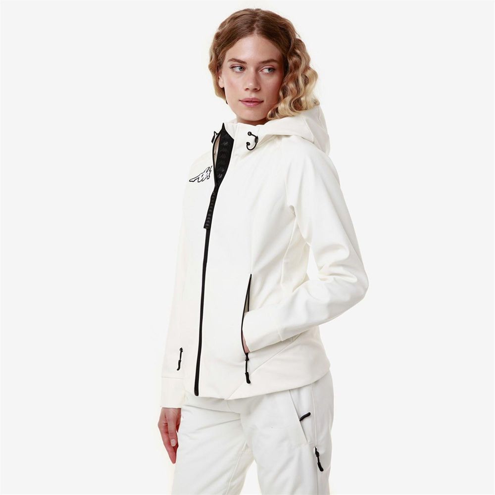 Women Kappa 6 Cento 688j Hoodie White | 780624-NYR