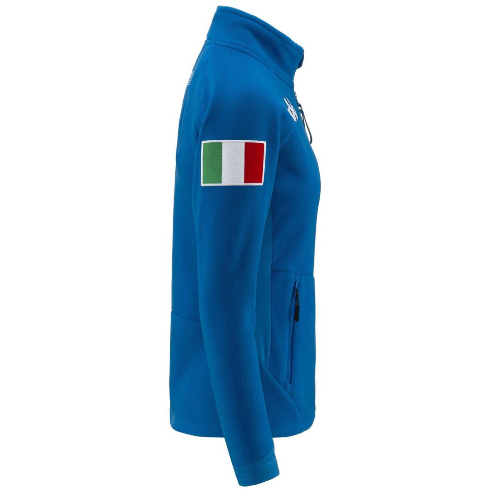 Women Kappa 6 Cento 688n Ita Jacket Blue | 427305-FOV