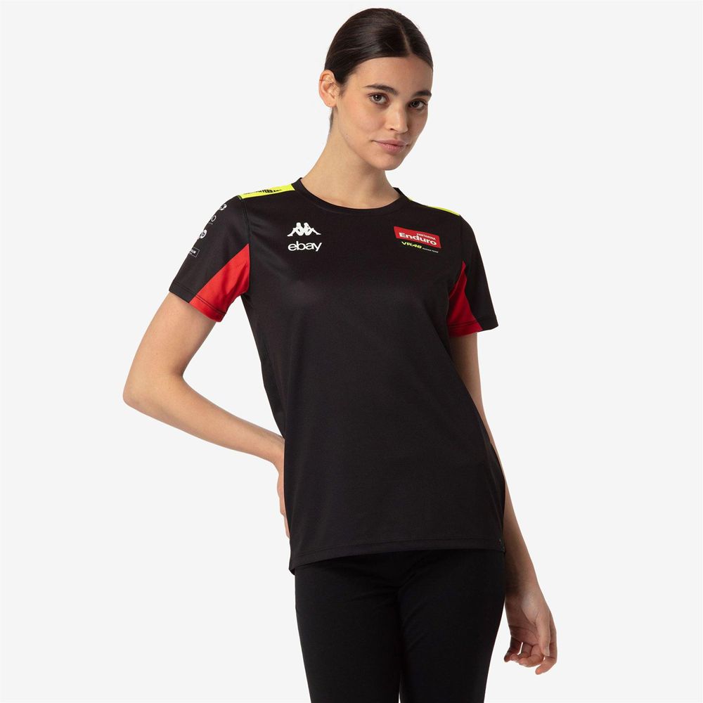 Women Kappa Amirywone Vr46 Jersey Black | 360517-ALE