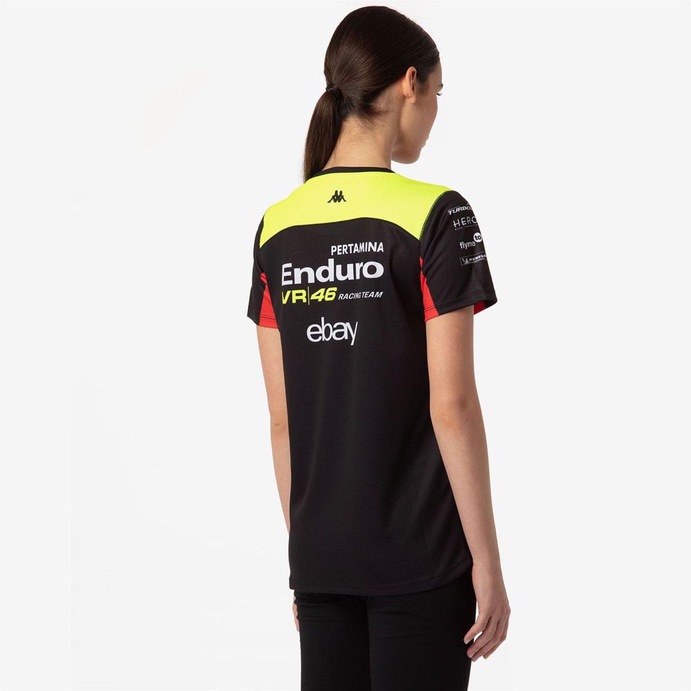 Women Kappa Amirywone Vr46 Jersey Black | 360517-ALE