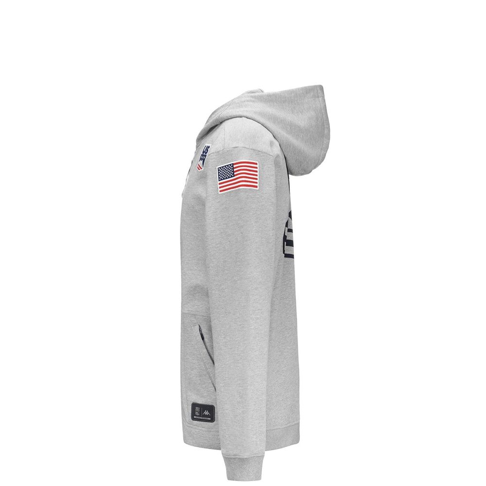 Women Kappa Arufeoda Us Hoodie Grey | 971524-OUV