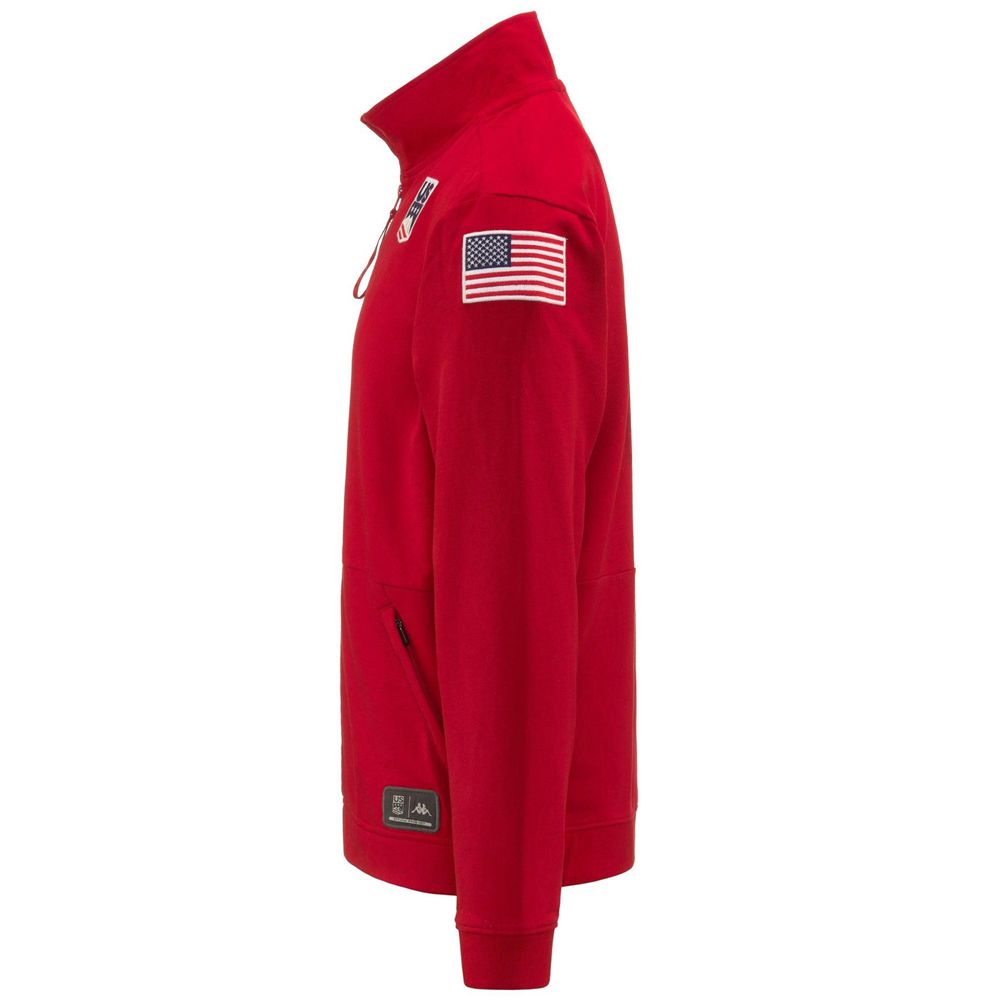 Women Kappa Arutera Us Sweater Red | 287564-XTD