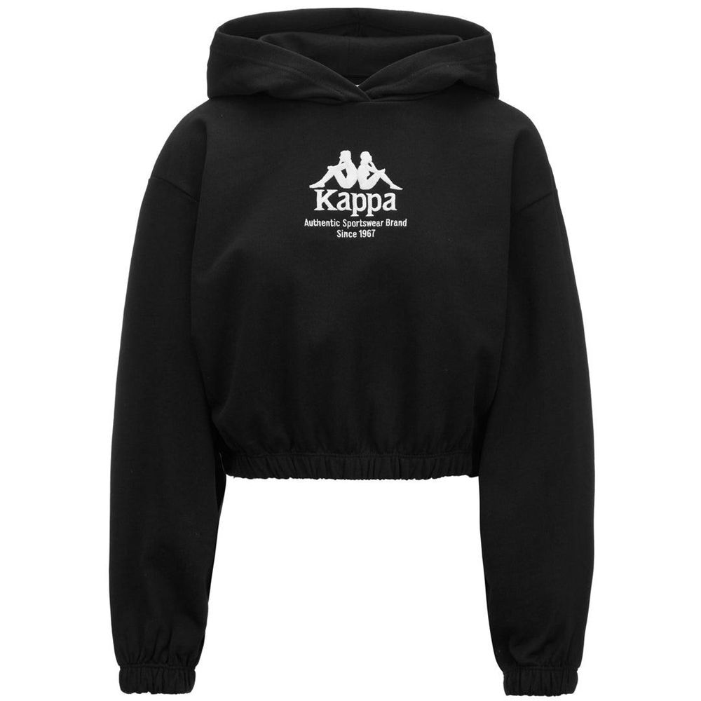 Women Kappa Authentic Ginny Organic Hoodie Black | 435716-GUN