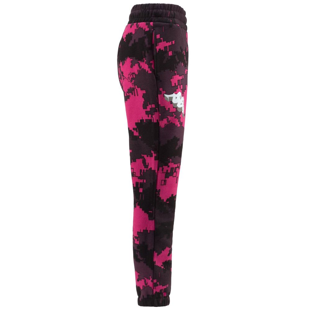 Women Kappa Authentic Graphik Ginas Pants Black | 423901-CBE