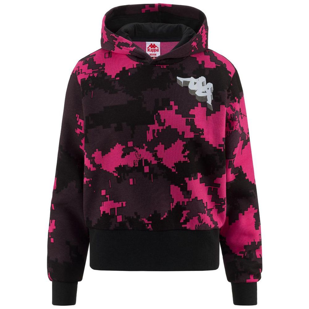 Women Kappa Authentic Graphik Grace Hoodie Black | 765231-WLV