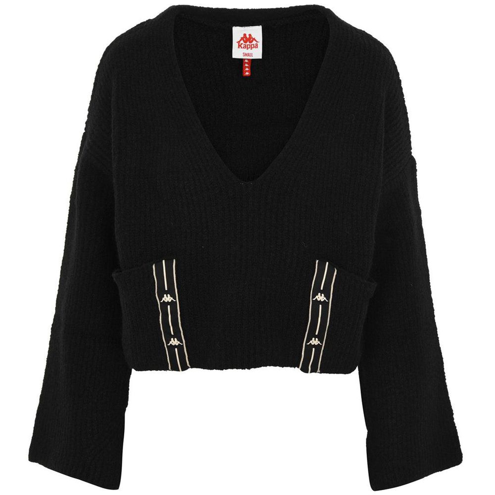 Women Kappa Authentic Jpn Fannie Sweater Black | 389604-TQB