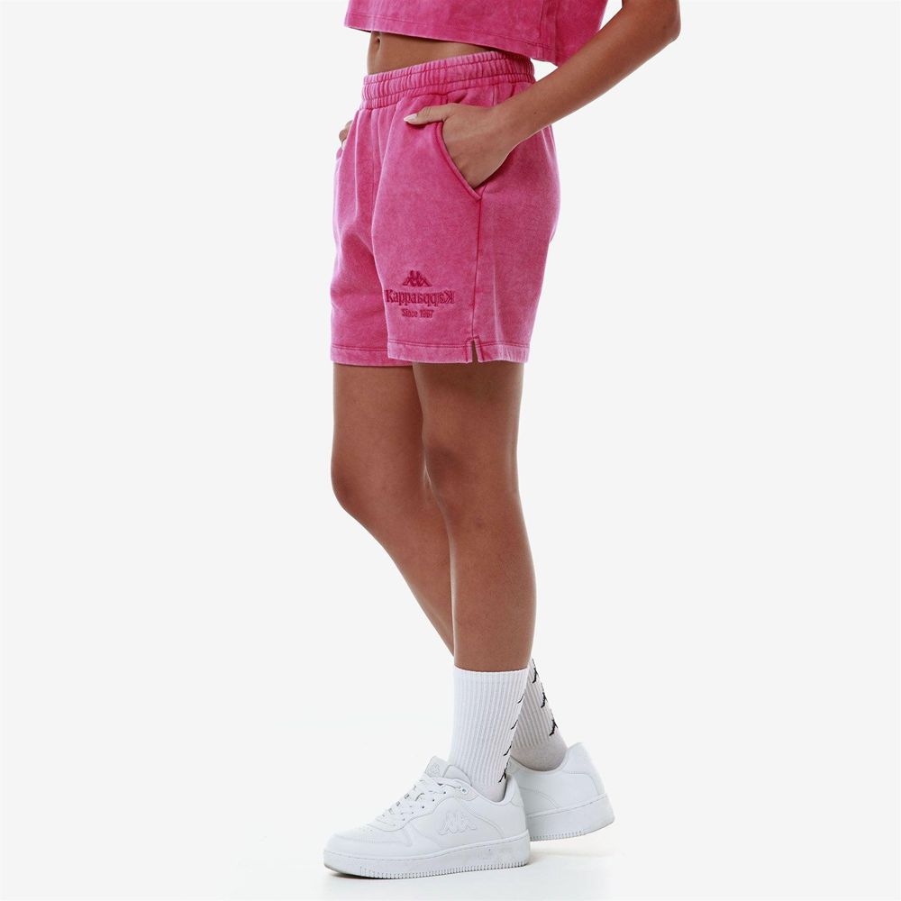 Women Kappa Authentic Premium Lass Shorts Pink | 847095-UNY