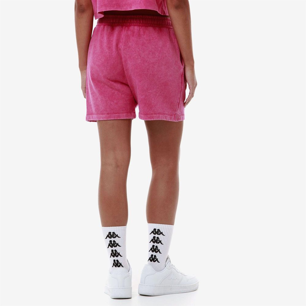 Women Kappa Authentic Premium Lass Shorts Pink | 847095-UNY