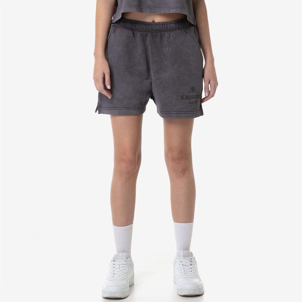 Women Kappa Authentic Premium Lass Shorts Grey | 046257-FXZ