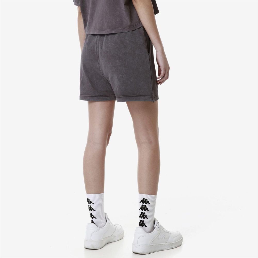 Women Kappa Authentic Premium Lass Shorts Grey | 046257-FXZ