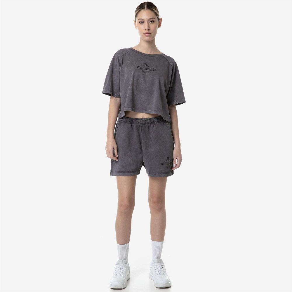 Women Kappa Authentic Premium Lass Shorts Grey | 046257-FXZ