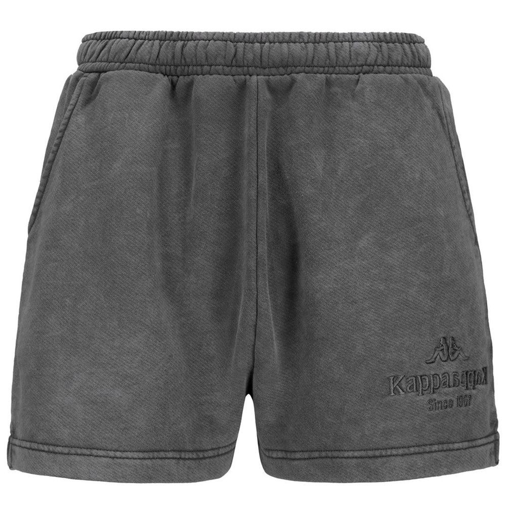 Women Kappa Authentic Premium Lass Shorts Grey | 046257-FXZ