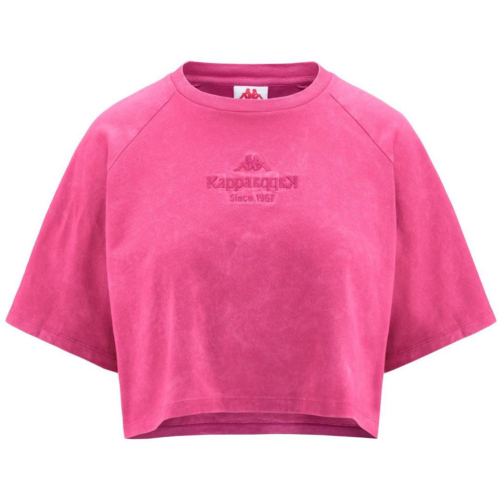 Women Kappa Authentic Premium Lumy T-Shirt Pink | 150937-PHY