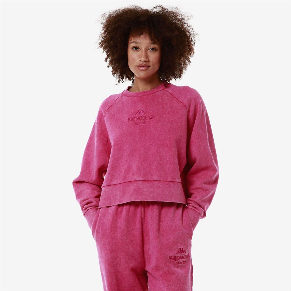 Women Kappa Authentic Premium Lyta Sweater Pink | 614928-AHW