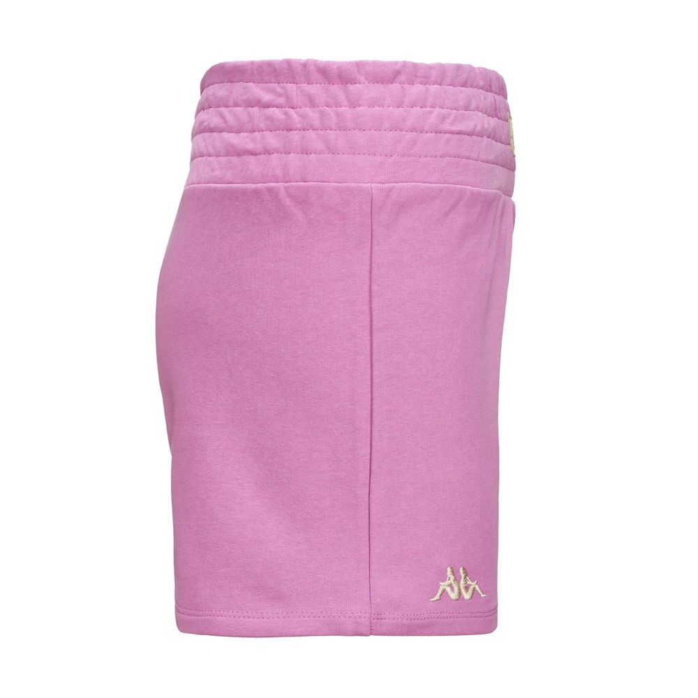 Women Kappa Authentic Samael Organic Shorts Pink | 064728-DZO