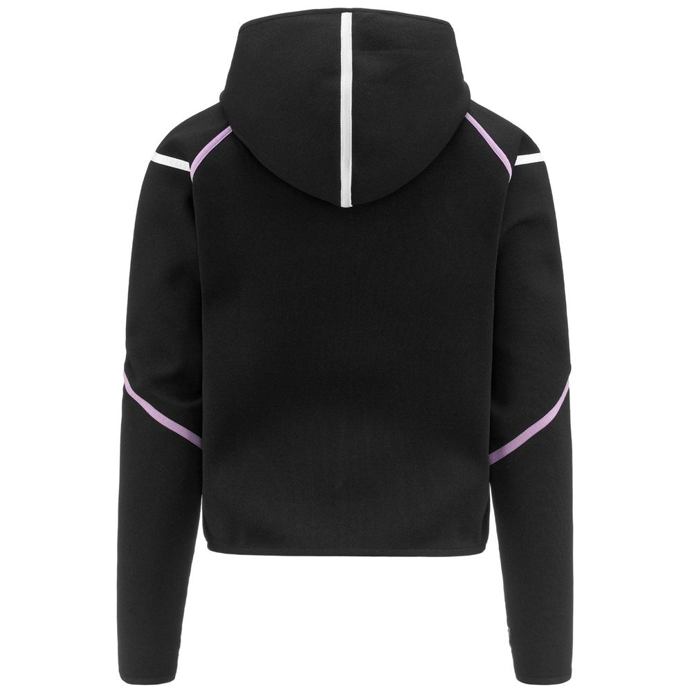 Women Kappa Authentic Tech Zarp Hoodie Black | 543198-YGD