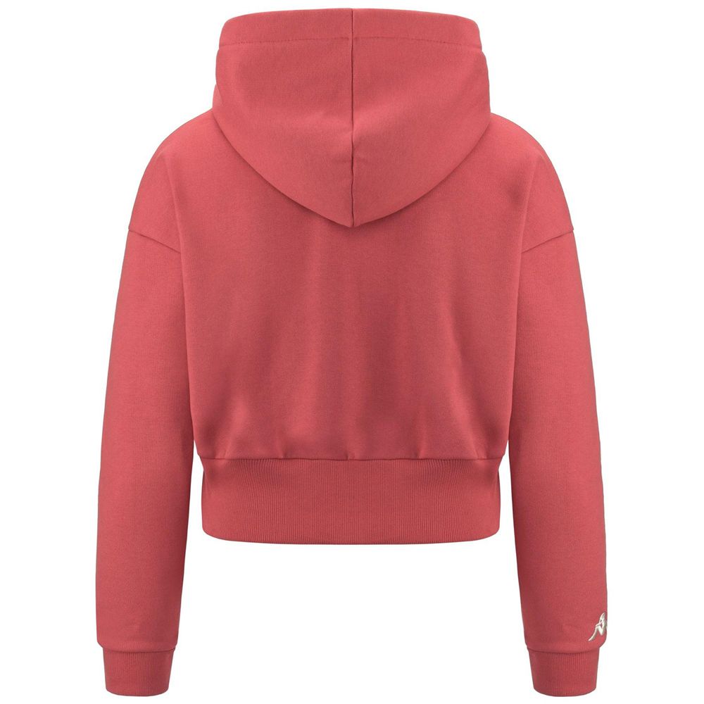 Women Kappa Authentic Vicky Hoodie Pink | 378214-YBO