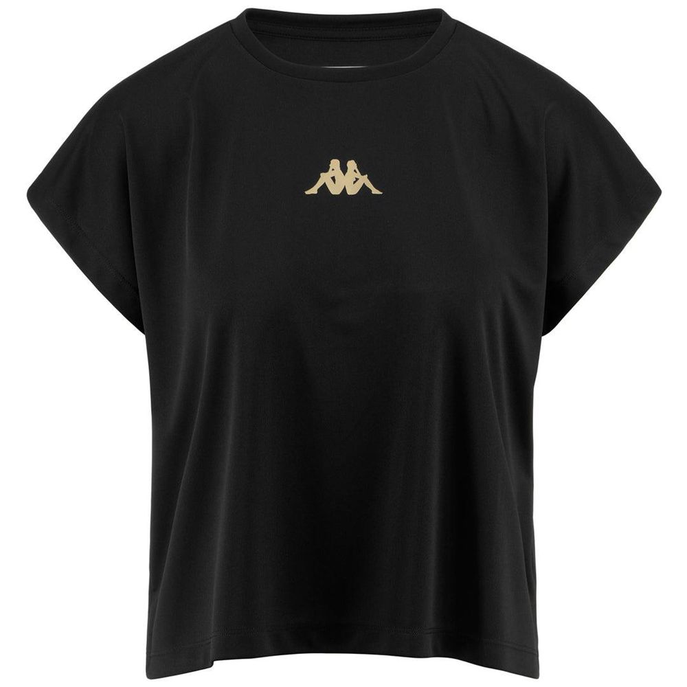 Women Kappa Dire T-Shirt Black | 851947-CWU